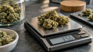 cannabis auf waage