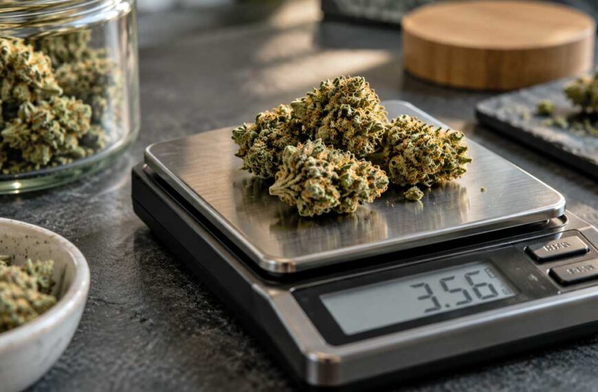 cannabis auf waage